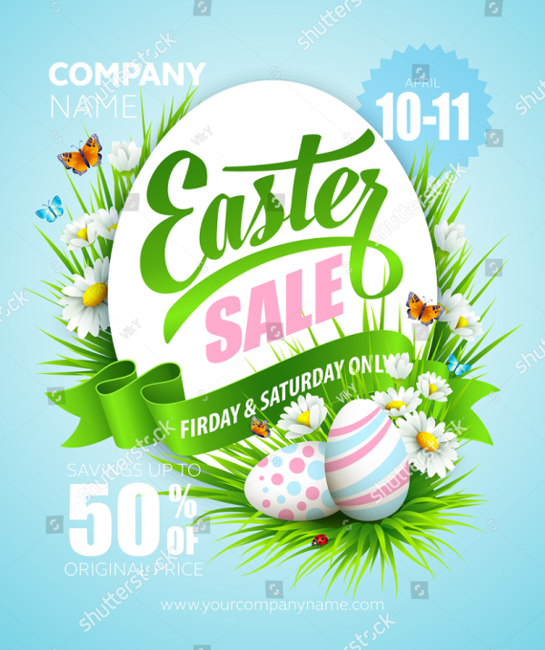 Easter Sale Poster Template