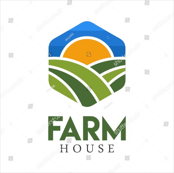 Farm House Concept Logo Template