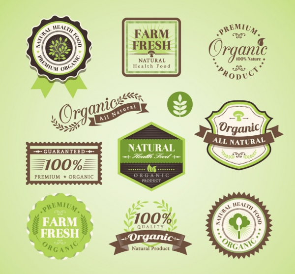 Farm Product Logos Collection Free Vector