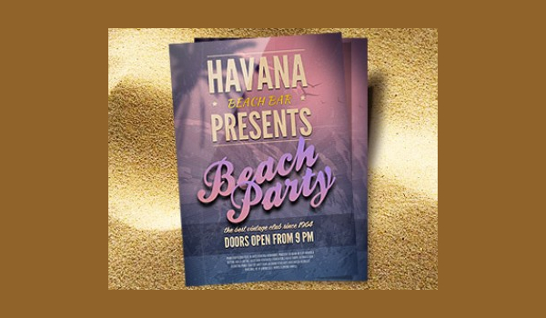 Free Beach Party PSD Flyer Template