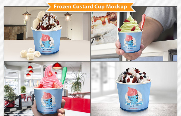 Frozen Ice Cream Mockup