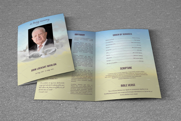 Editable Funeral Brochure Template Design