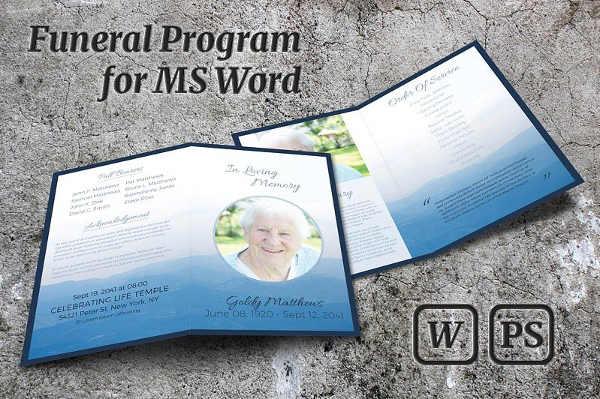 Funeral Service Program Template Design