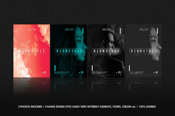 Neon Style Flyer Template