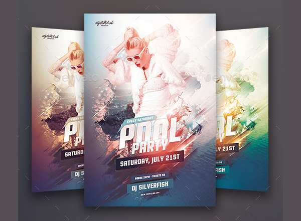 Pool Party Color Variations Flyer