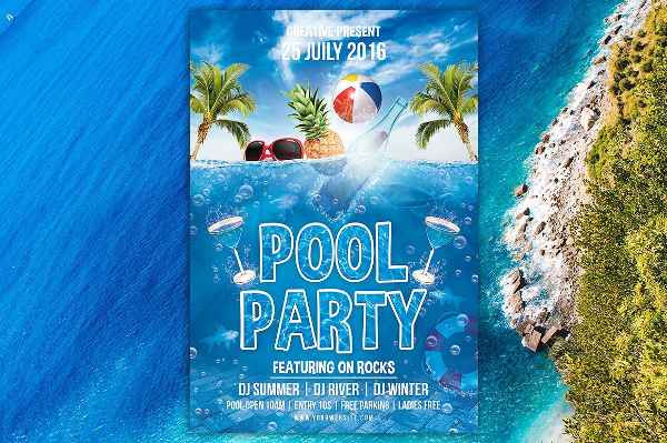 Pool Party Vacation Flyer