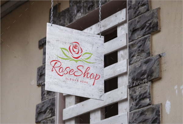 Rose Shop Logo Design Template