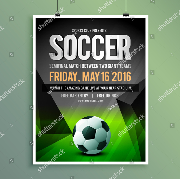 Soccer Design Flyer Template Design