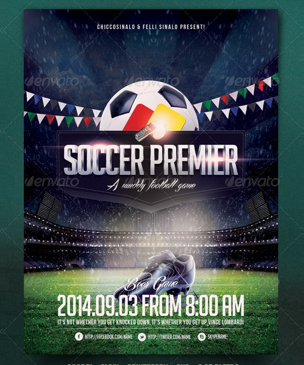 Soccer Premier Flyer Template Design