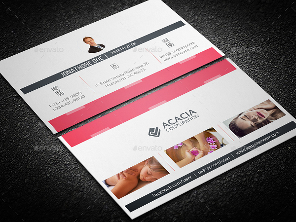 Spa Photography Business Card Templates Design