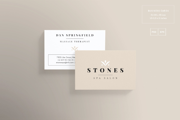 Spa Quality Business Card Templates