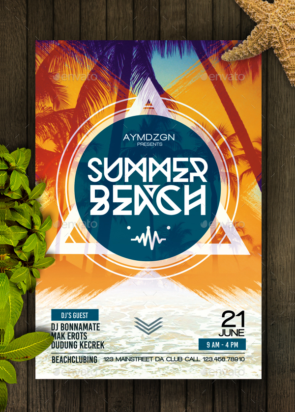 Summer Beach Classic Flyer Template
