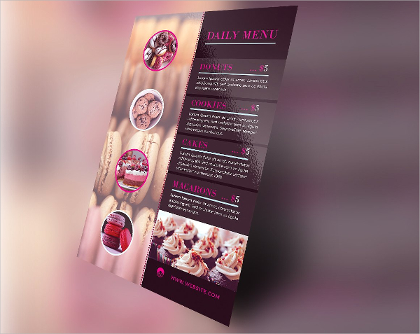 Sweet Tooth Bakery Menu Flyer Template