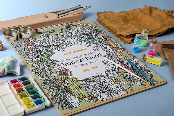 Tropical Coloring Pages For adults