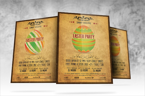 Vintage Easter Party Flyer