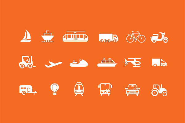 18 Travel PSD Icons Collection