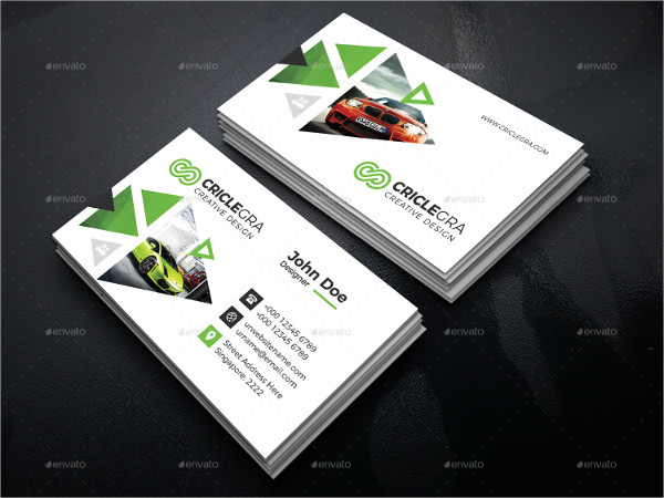Abstract Car Servicing Business Card Template