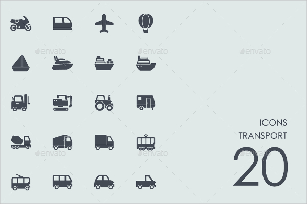Transport Air Icons Design