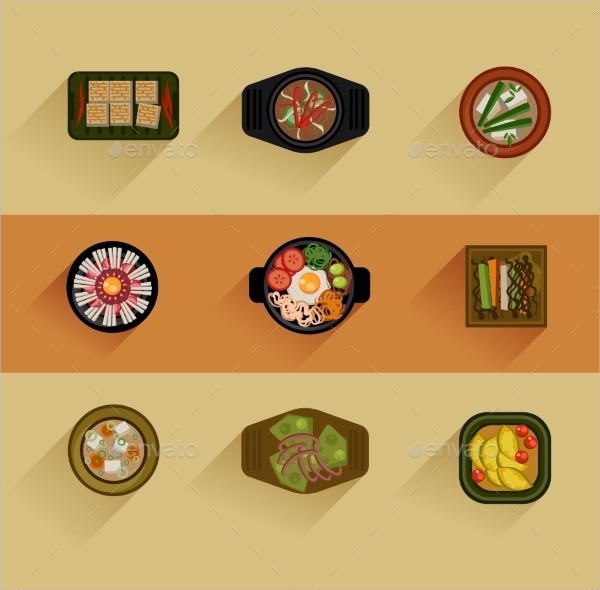 Illustration Korean Food Vector Icon