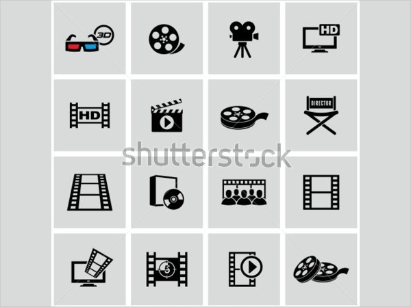Attractive Movie Icons Set