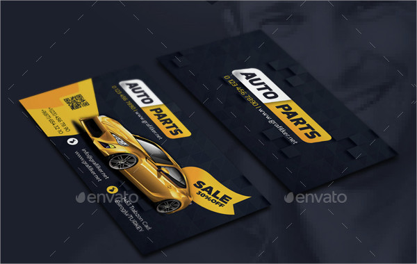 Auto Spare Shop Business Card Template