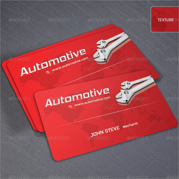 Automotive Garage Business Card Template