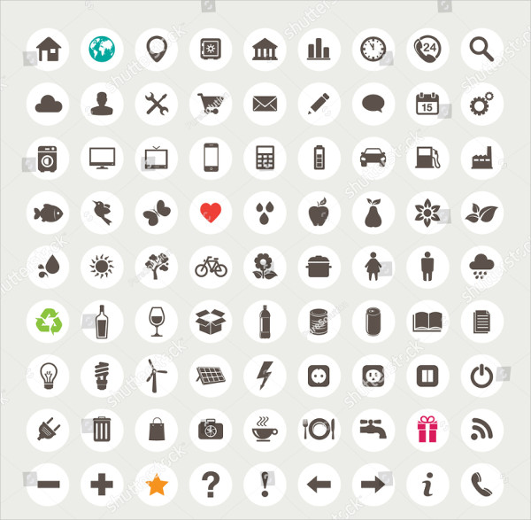 Web Business Icons Set Template