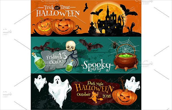 Cartoon Halloween Banners