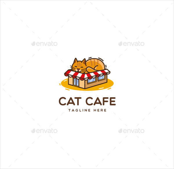 Cat  Logo Design Cafe