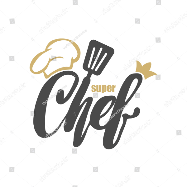 Chef Hand Lettering Logo Design