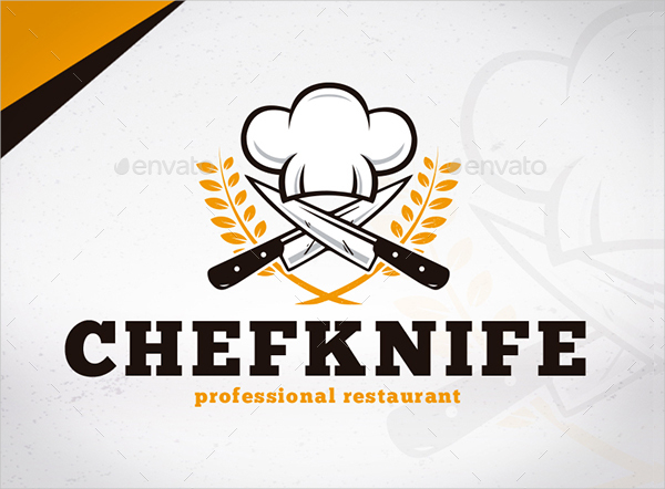 Chef Knife Logo Template