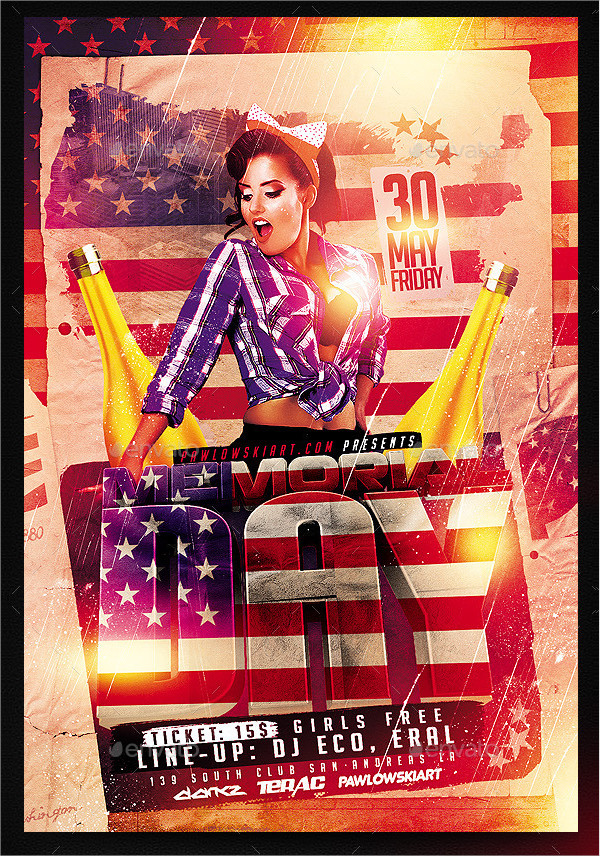 Print Ready Memorial Day Weekend Party Flyer