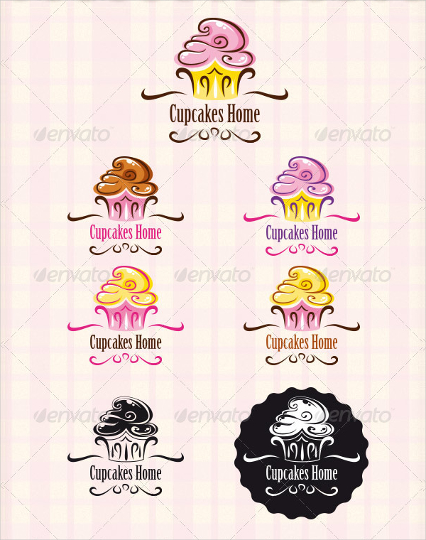 Cupcake Home Logo Template