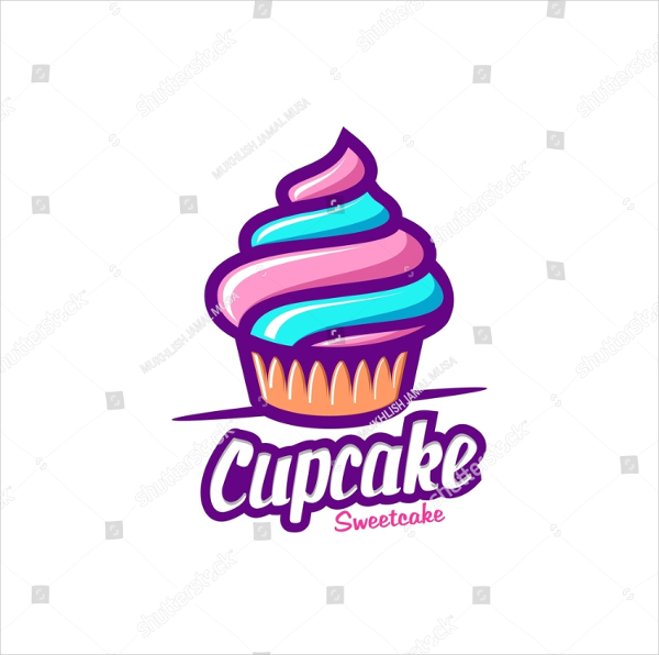 Vintage Cupcake Logo Template