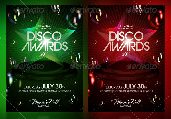 Disco Awards Party Flyer Template