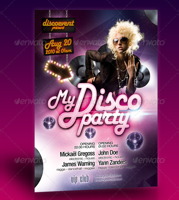 Disco Ball Party Flyer Template