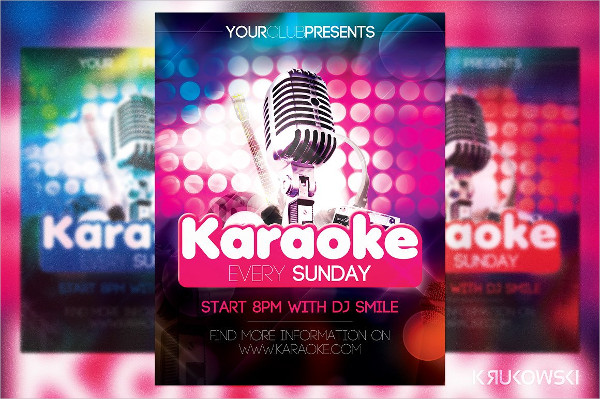 Karaoke Sunday Club Flyer Template