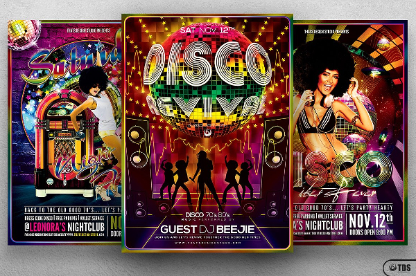 Disco Music Flyer Bundle Template