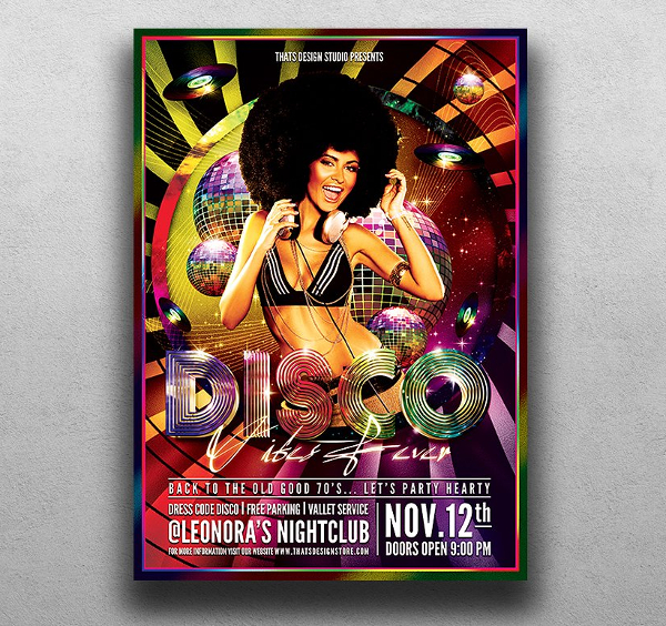 Disco Vibes Fever Flyer Template
