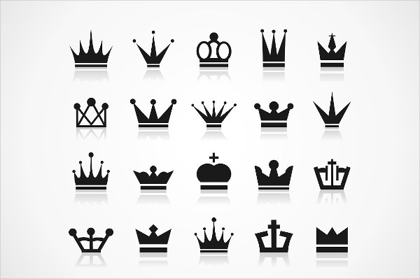 Elegant Crown Icon Set