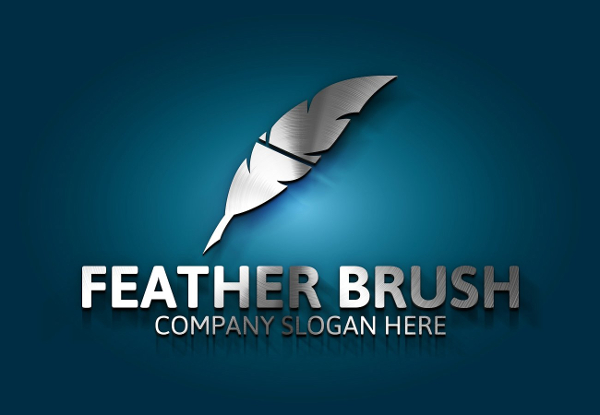 Feather Brush Logo Template