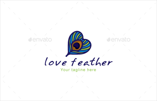 Feather Love Logo Design