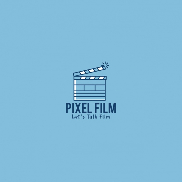Film Logos With A Blue Background Free Vector