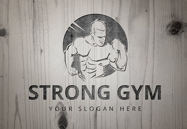 Strong Gym Design Logo Template