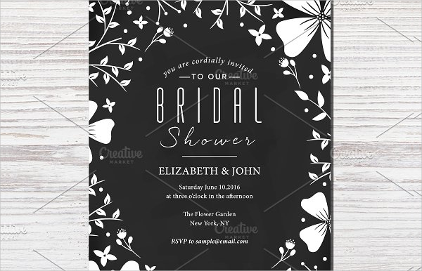 Floral Bridal Shower Printable Invitation Templates