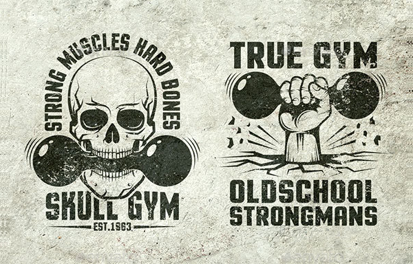 Gym Retro Logo Template