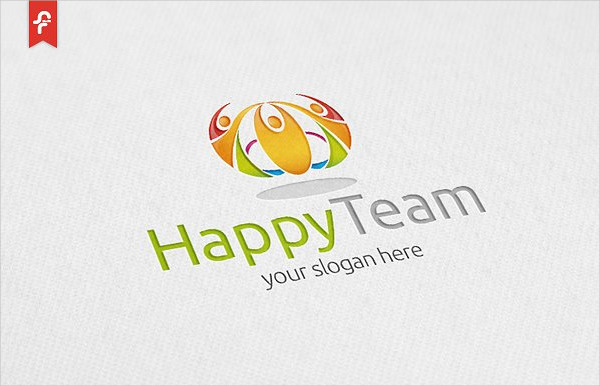 HappyTeam Logo PSD Template