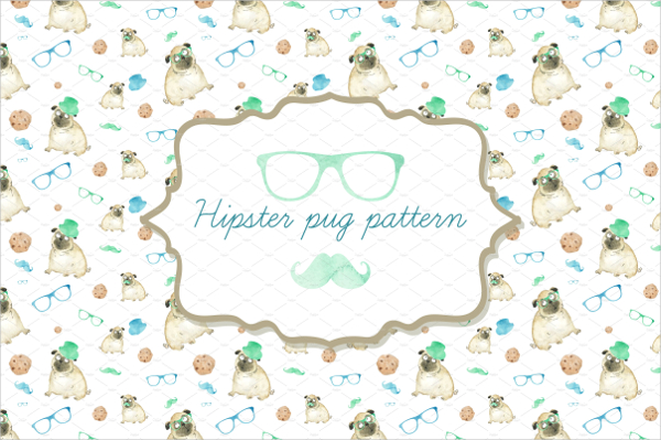 Hipster Dog Pattern