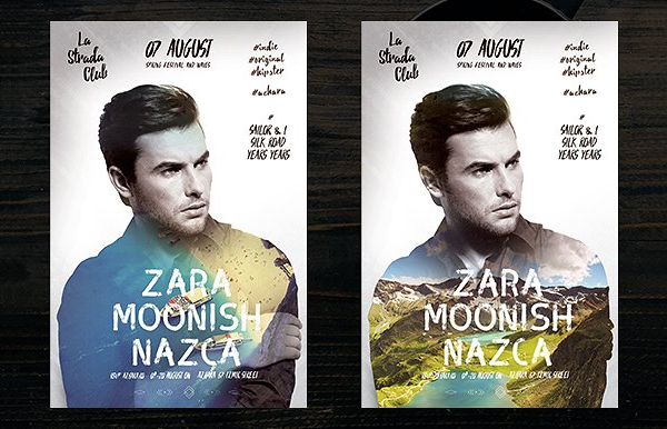 Hipster Double Exzposure Posters