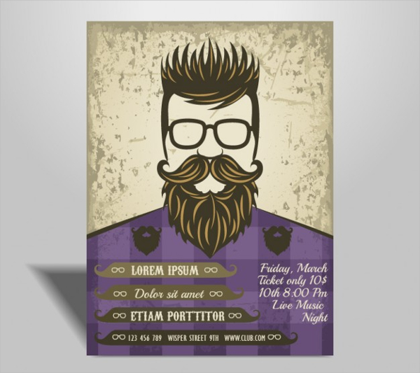 Hipster style poster Free Vector